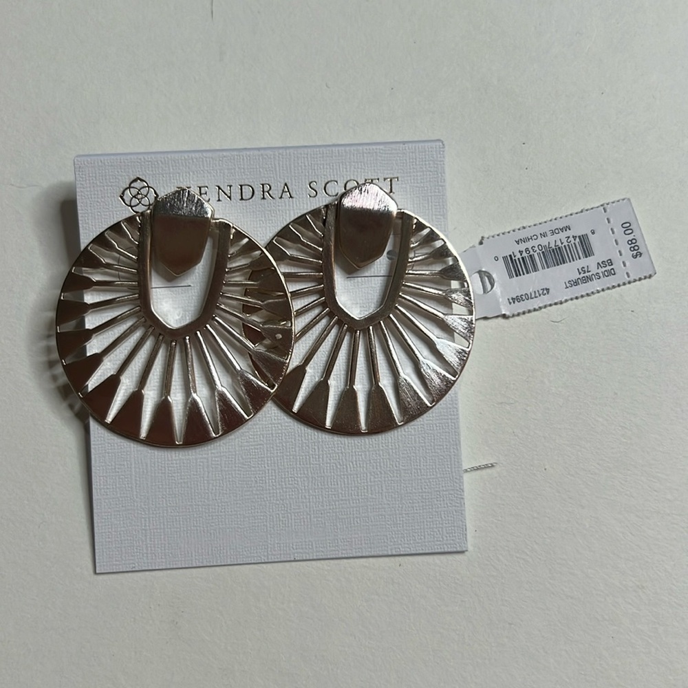 Kendra Scott Didi Sunburst Earrings Silver